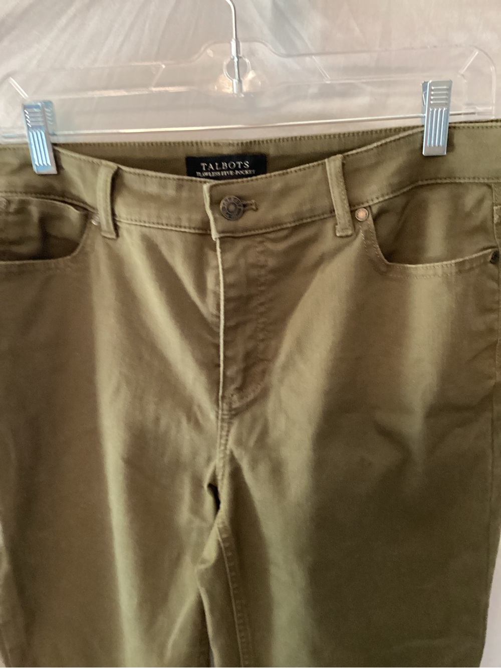 Talbots Olive Women’s Chinos Slim Ankle Size 10